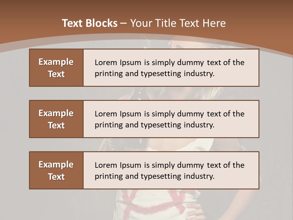 Woman People Punk PowerPoint Template