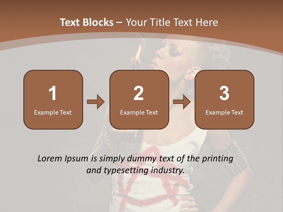 Woman People Punk PowerPoint Template