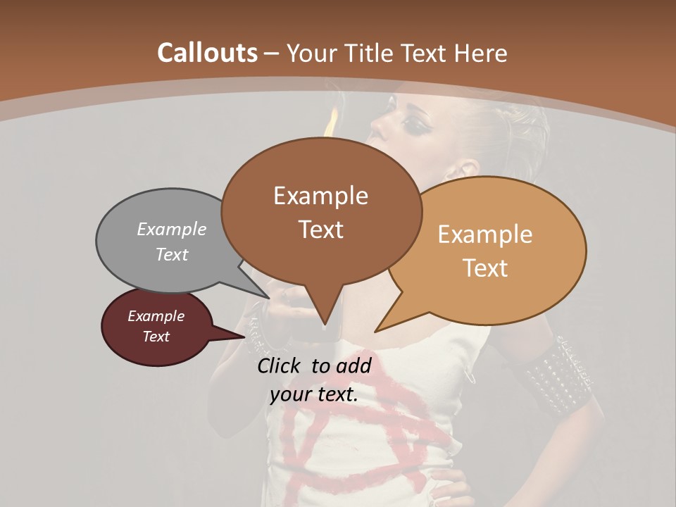 Woman People Punk PowerPoint Template