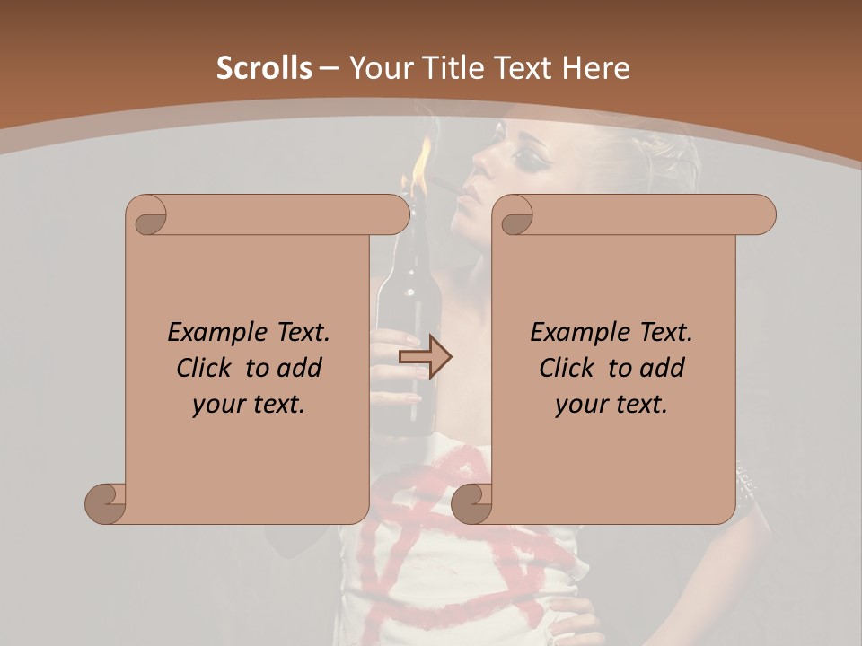 Woman People Punk PowerPoint Template