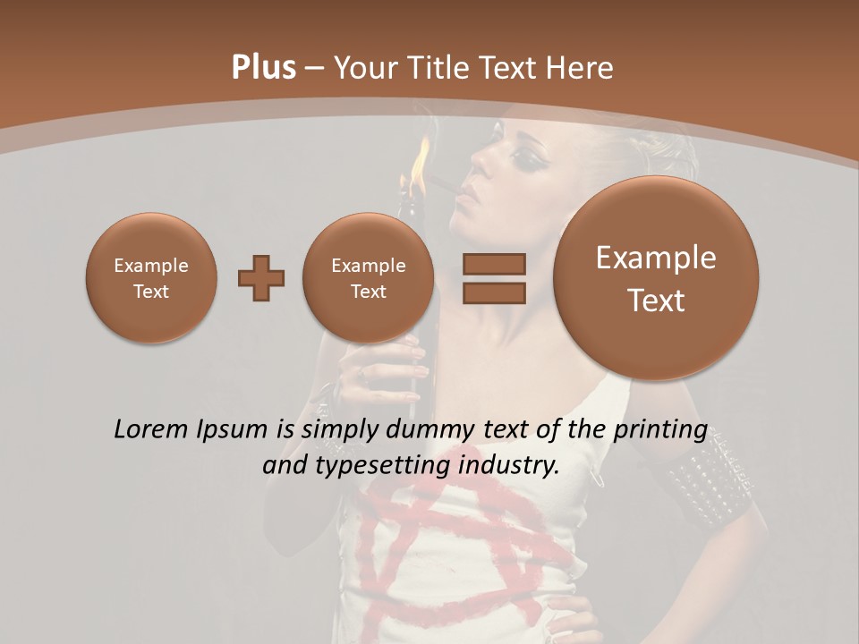 Woman People Punk PowerPoint Template