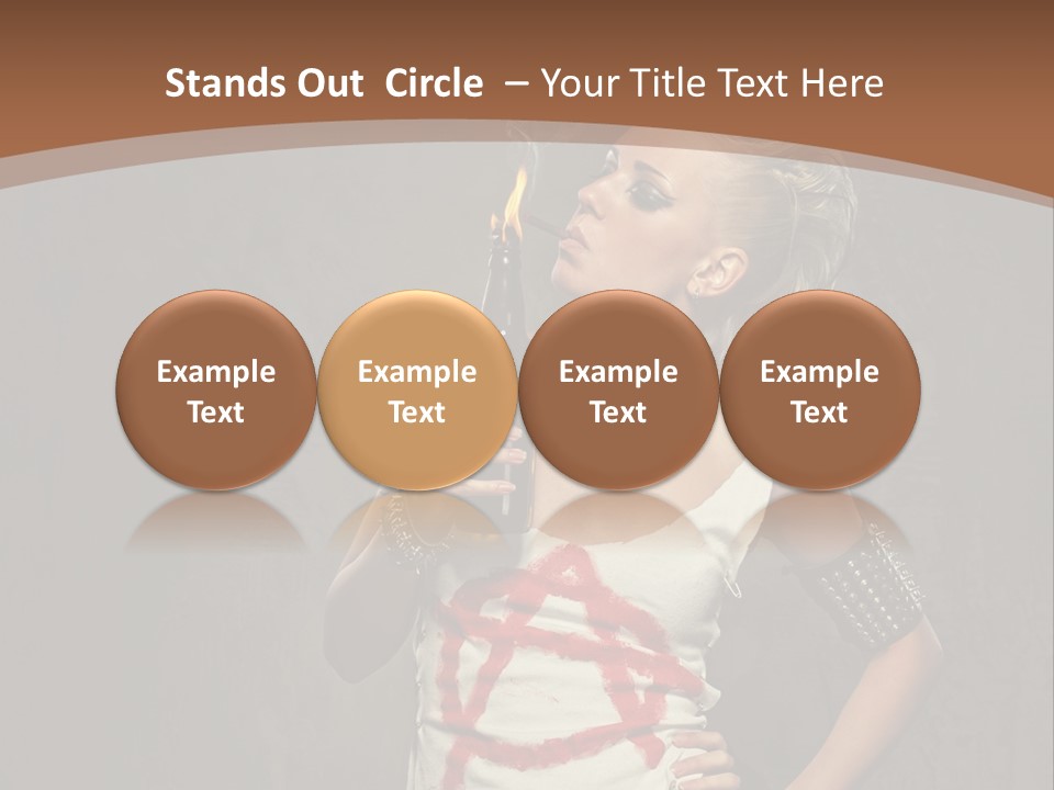 Woman People Punk PowerPoint Template