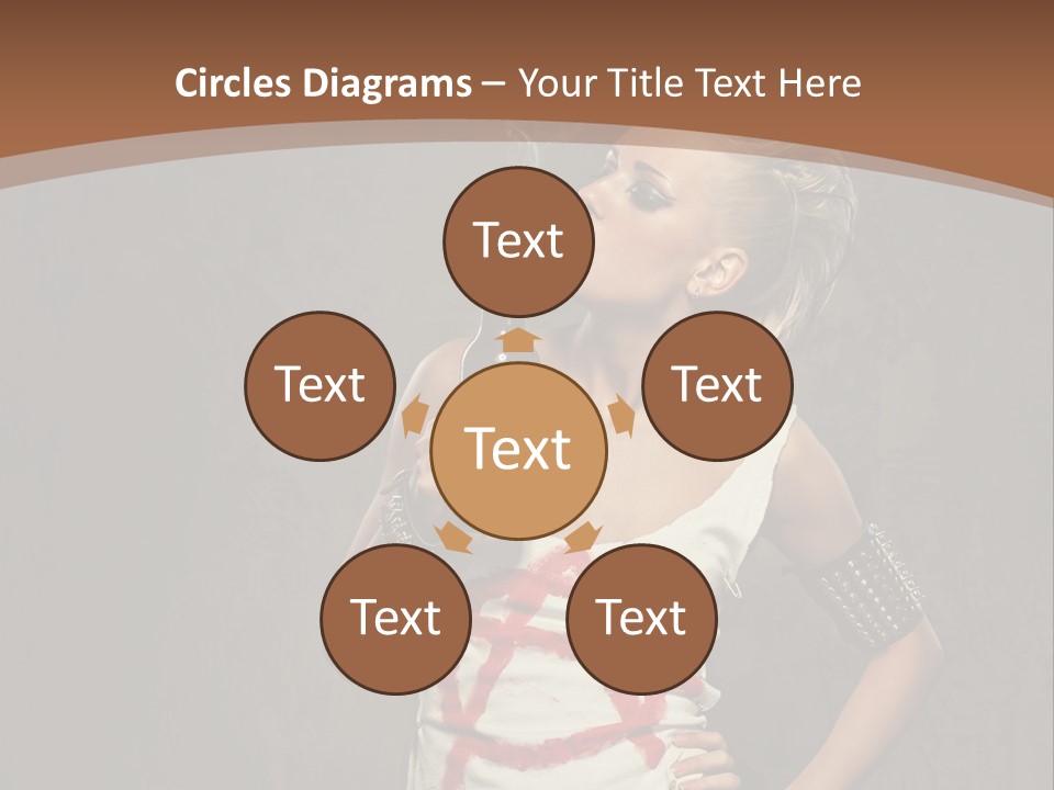 Woman People Punk PowerPoint Template