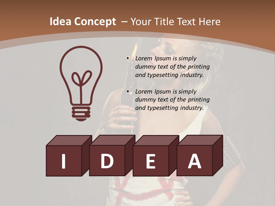 Woman People Punk PowerPoint Template