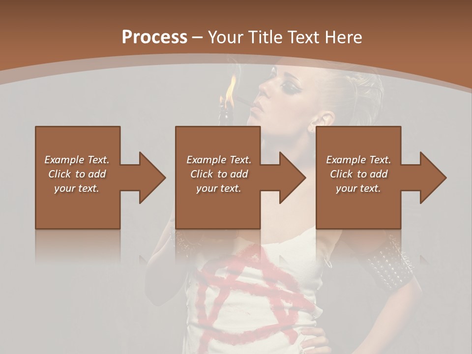Woman People Punk PowerPoint Template