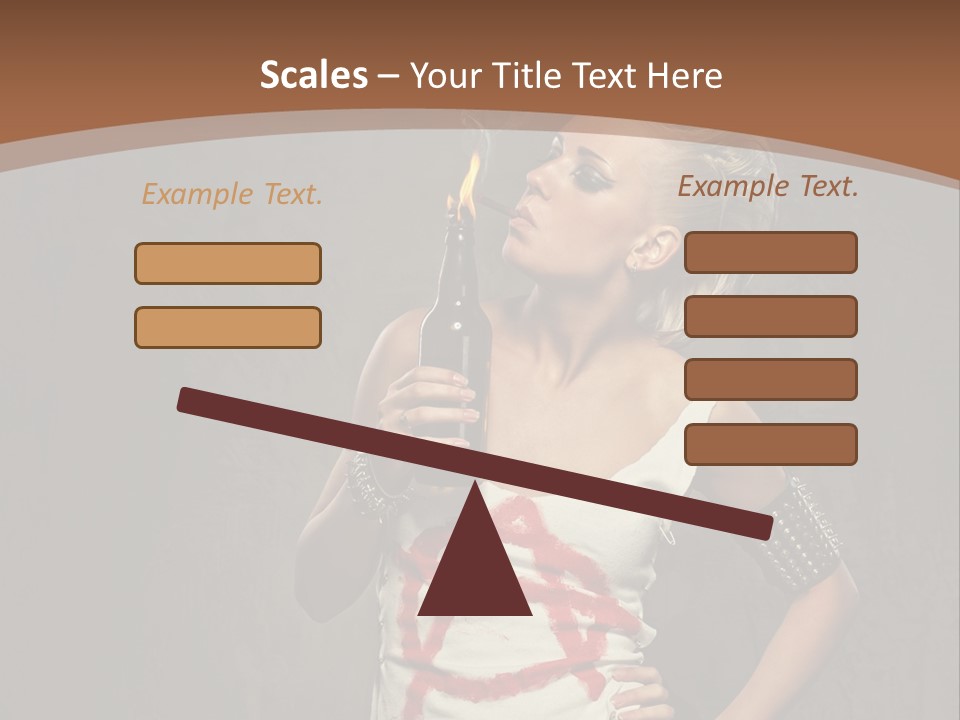 Woman People Punk PowerPoint Template