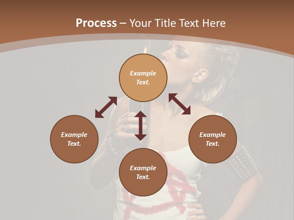 Woman People Punk PowerPoint Template