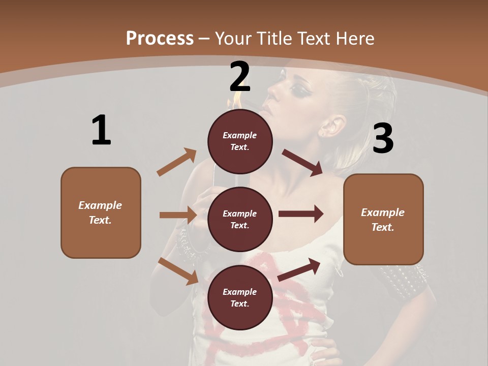 Woman People Punk PowerPoint Template