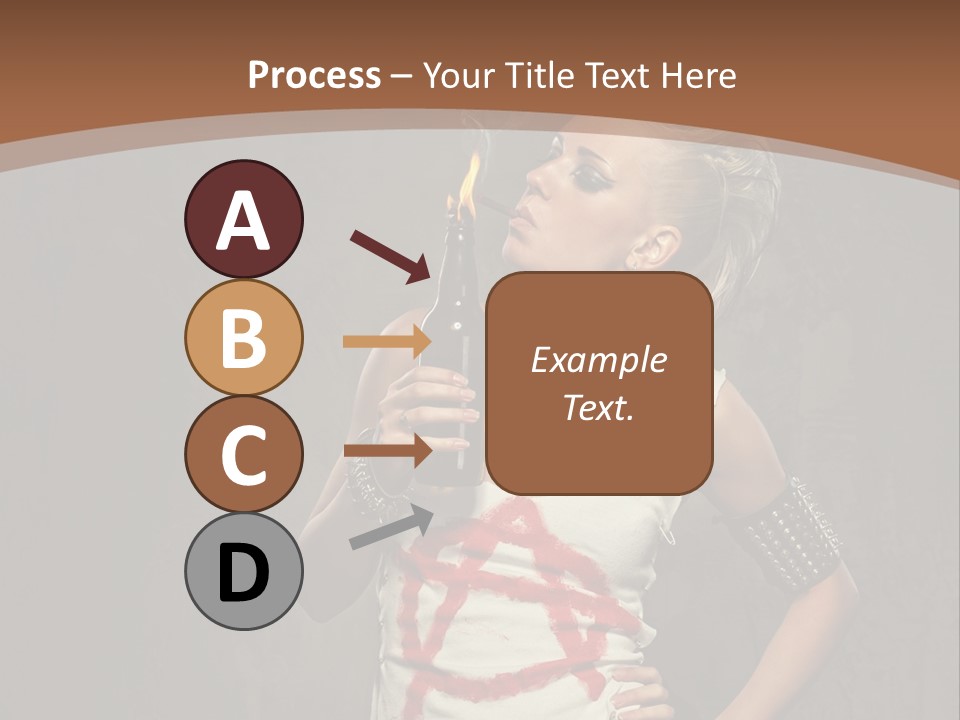 Woman People Punk PowerPoint Template