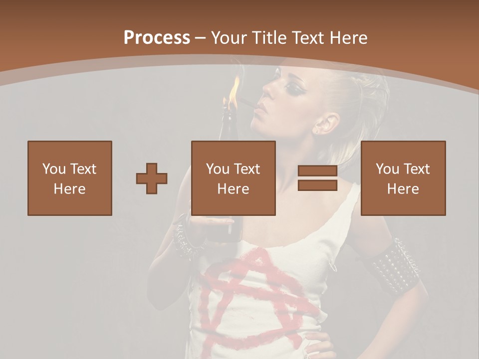 Woman People Punk PowerPoint Template