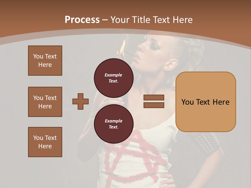 Woman People Punk PowerPoint Template