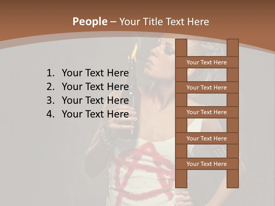 Woman People Punk PowerPoint Template