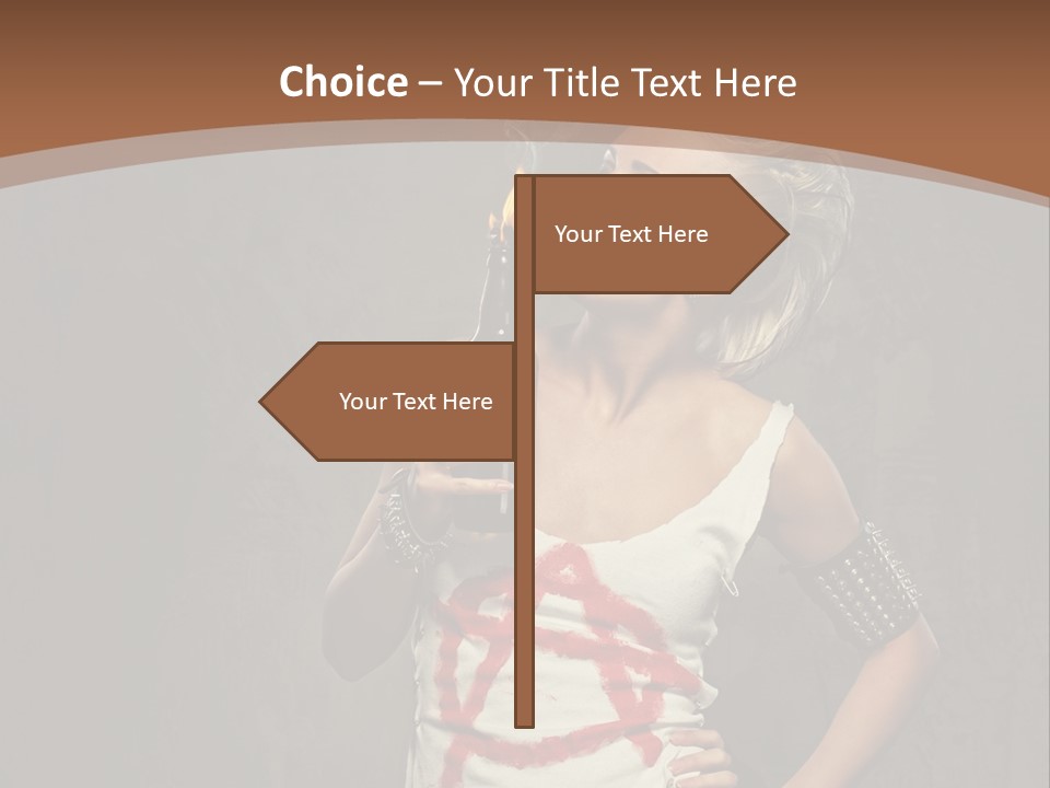 Woman People Punk PowerPoint Template