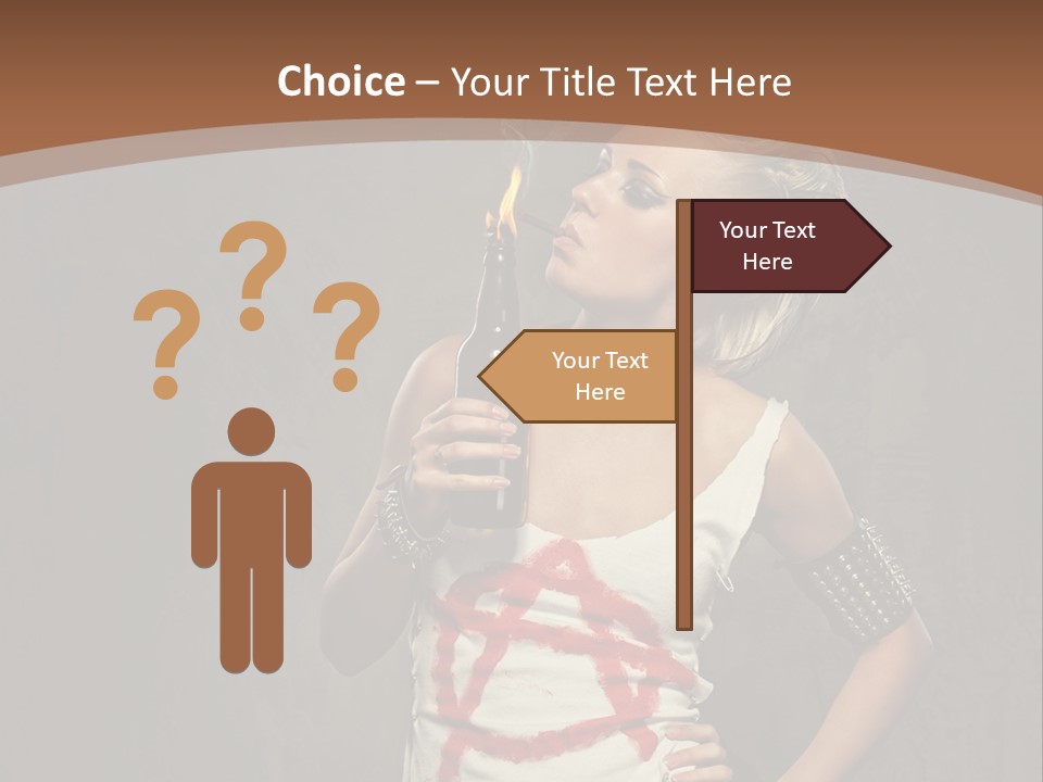 Woman People Punk PowerPoint Template