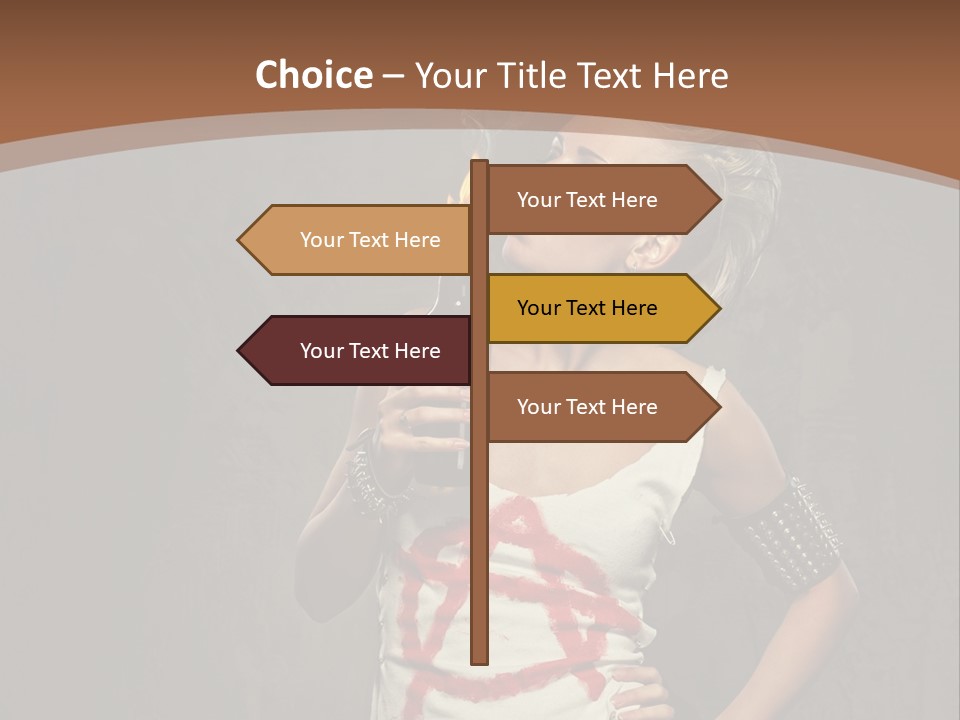 Woman People Punk PowerPoint Template