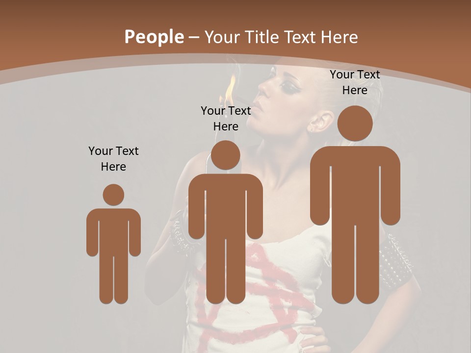 Woman People Punk PowerPoint Template