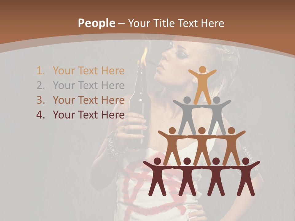 Woman People Punk PowerPoint Template