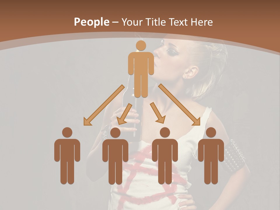 Woman People Punk PowerPoint Template