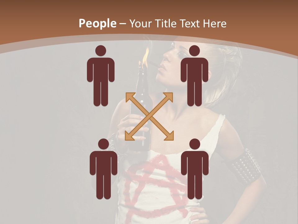 Woman People Punk PowerPoint Template