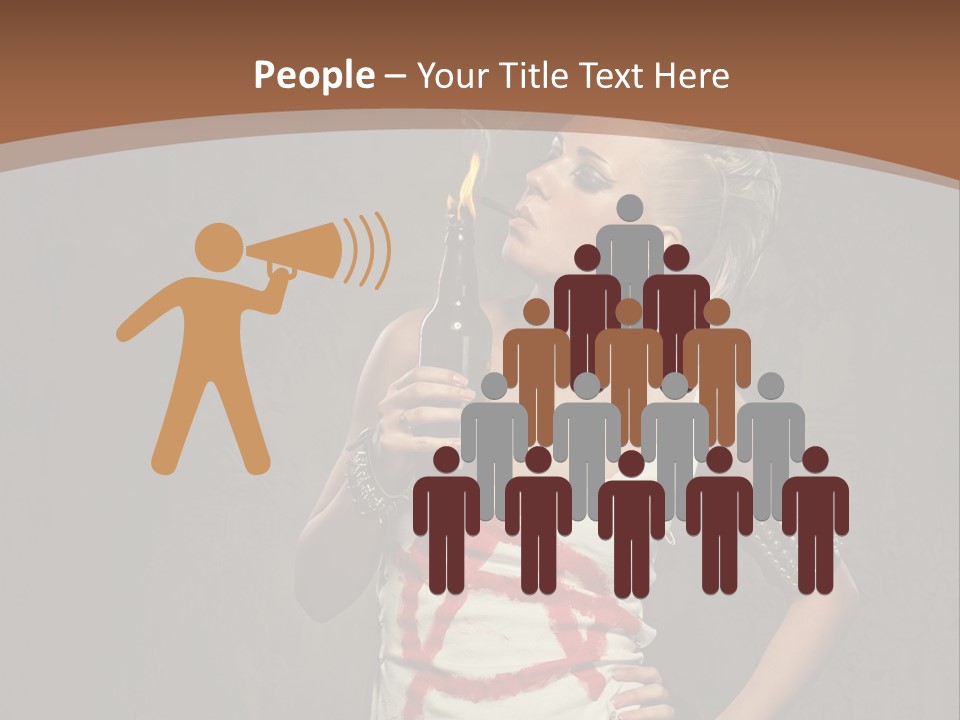 Woman People Punk PowerPoint Template
