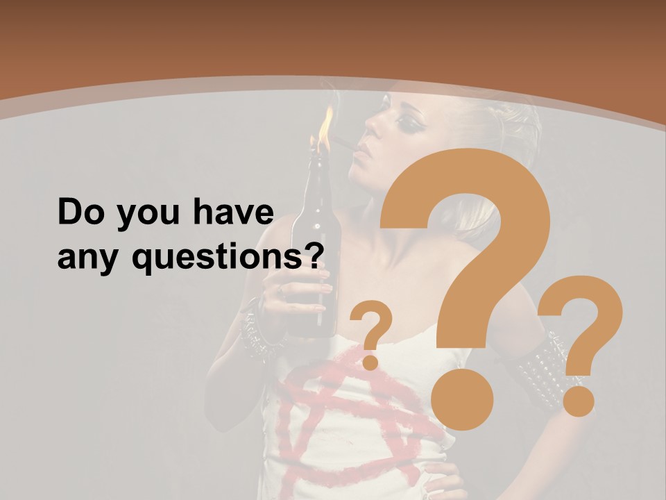 Woman People Punk PowerPoint Template