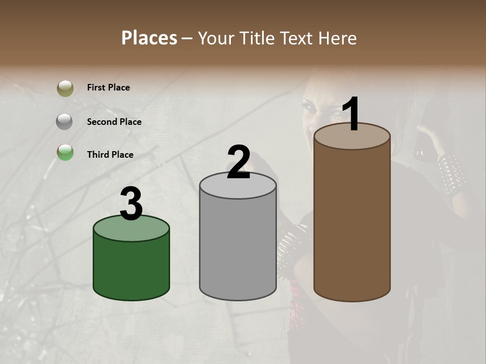 Grey Bracelet Caucasian PowerPoint Template