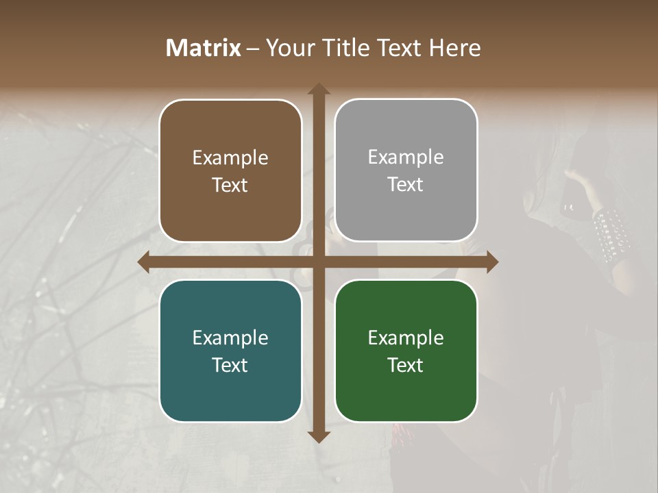 Grey Bracelet Caucasian PowerPoint Template