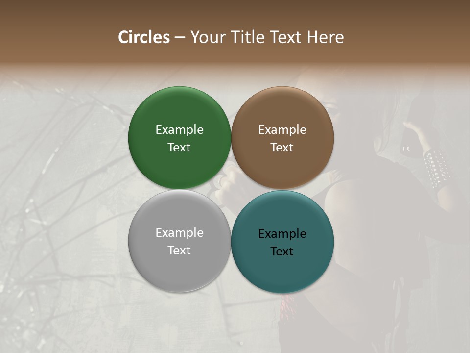 Grey Bracelet Caucasian PowerPoint Template