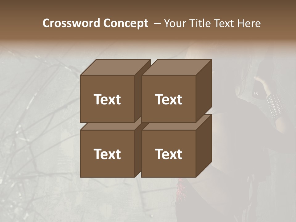 Grey Bracelet Caucasian PowerPoint Template