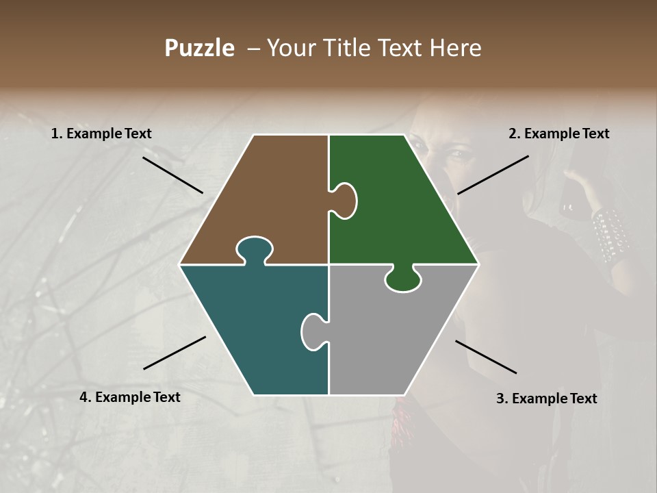 Grey Bracelet Caucasian PowerPoint Template