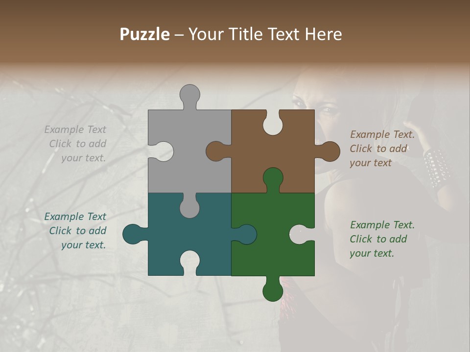 Grey Bracelet Caucasian PowerPoint Template