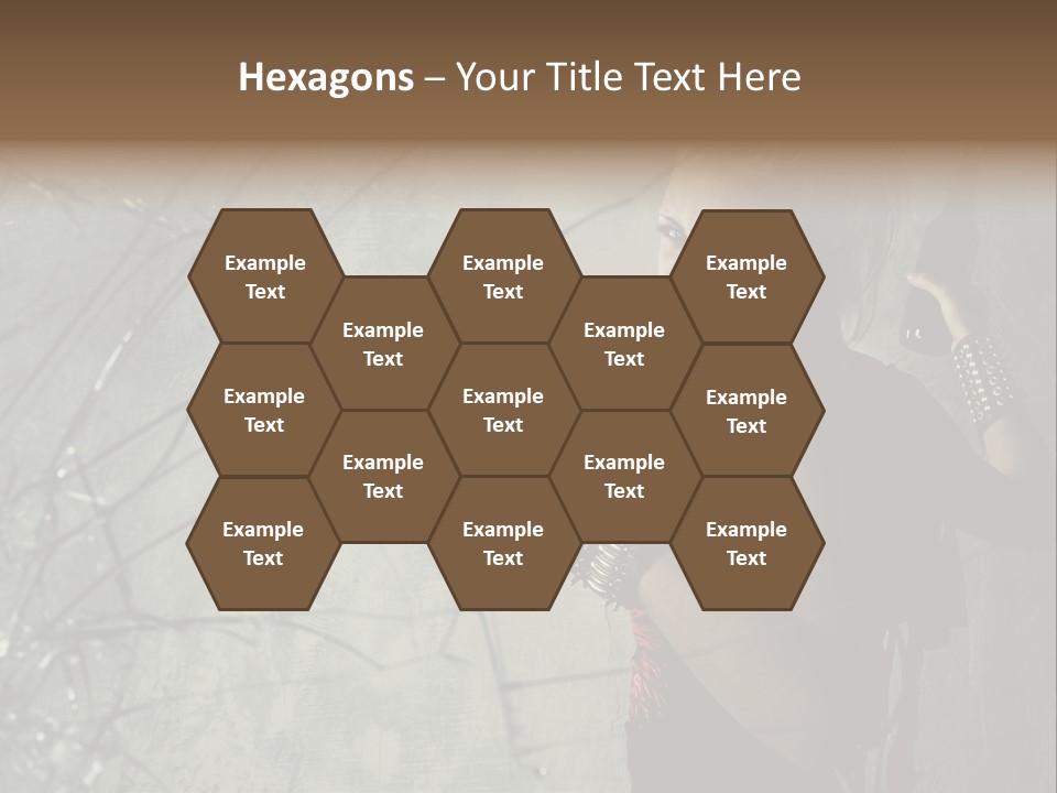 Grey Bracelet Caucasian PowerPoint Template