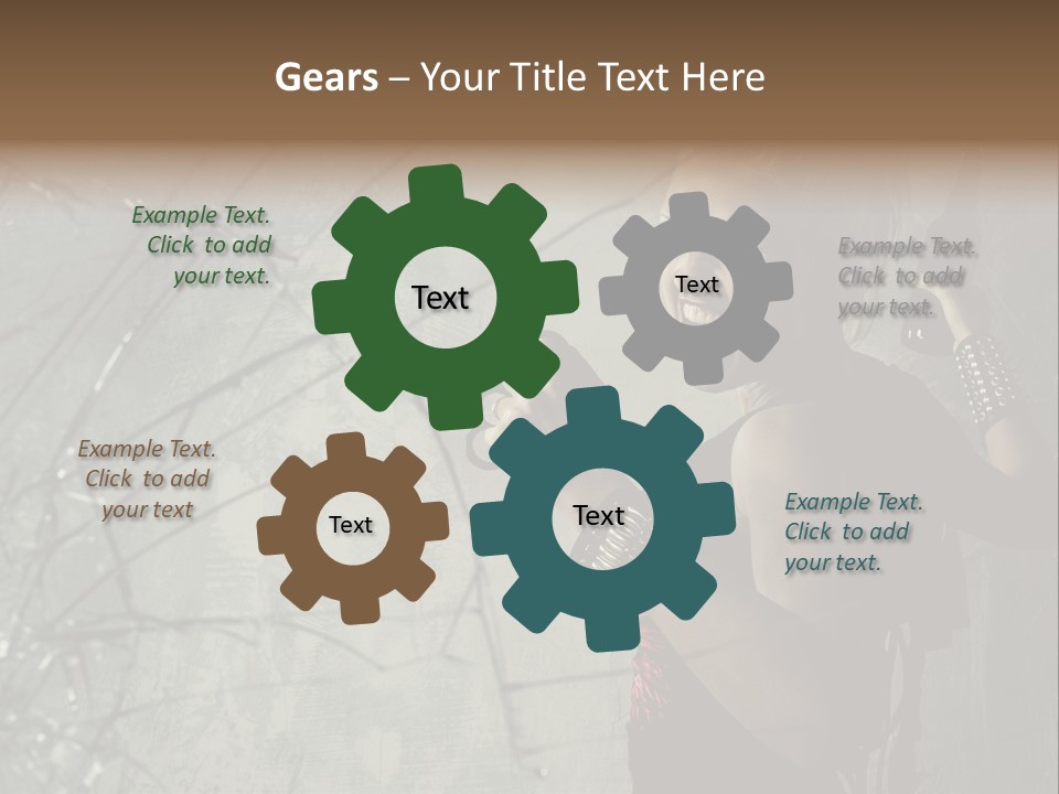 Grey Bracelet Caucasian PowerPoint Template