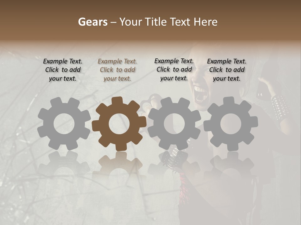 Grey Bracelet Caucasian PowerPoint Template