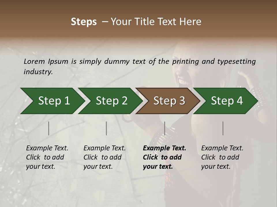 Grey Bracelet Caucasian PowerPoint Template