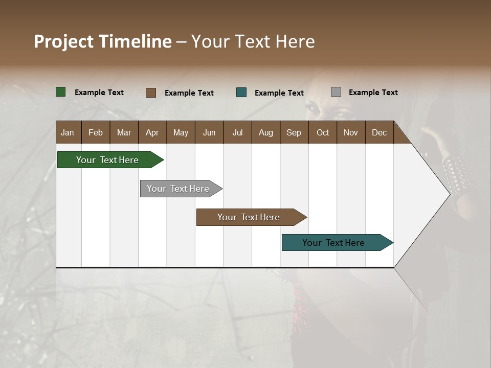 Grey Bracelet Caucasian PowerPoint Template