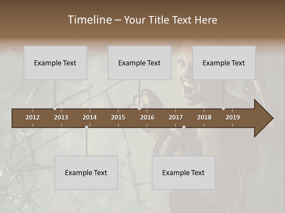 Grey Bracelet Caucasian PowerPoint Template