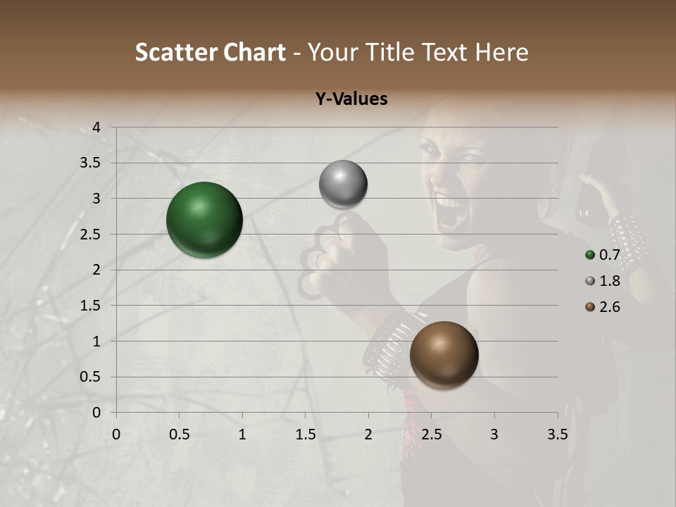 Grey Bracelet Caucasian PowerPoint Template