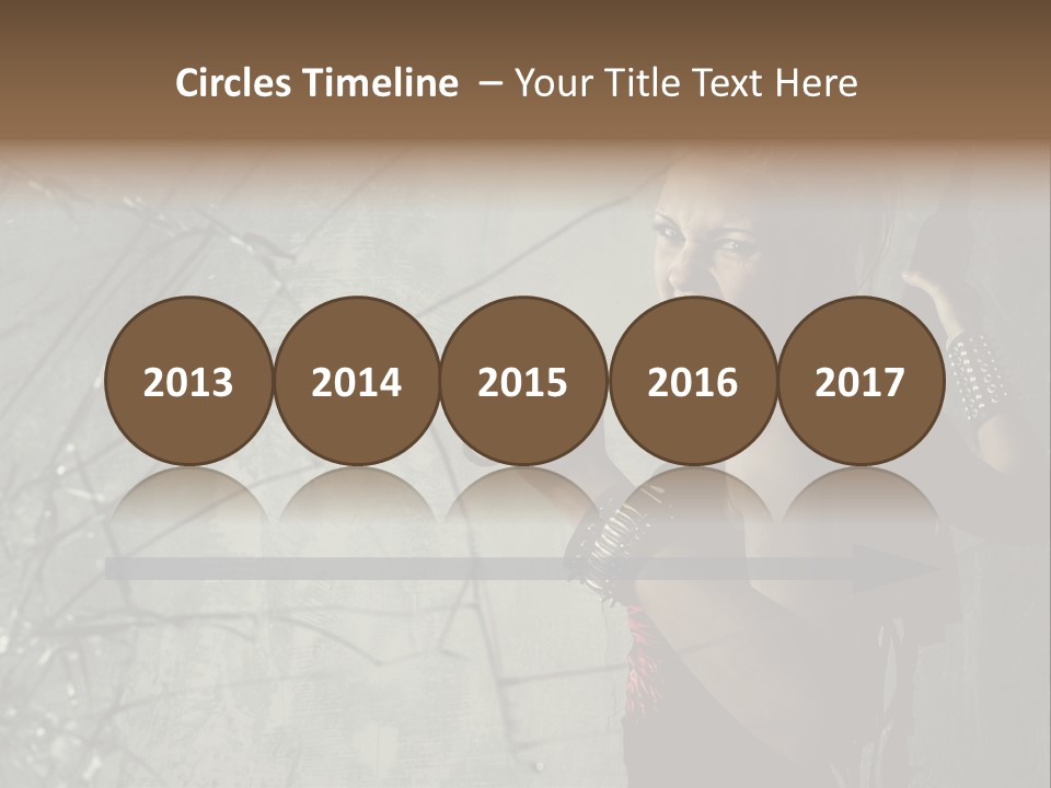 Grey Bracelet Caucasian PowerPoint Template