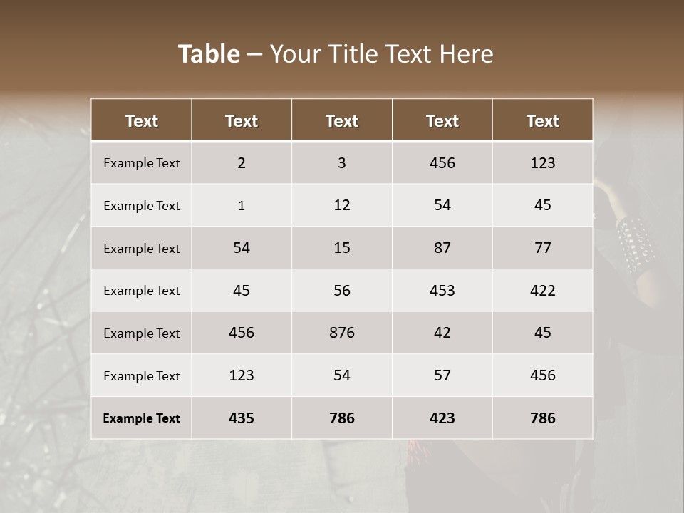 Grey Bracelet Caucasian PowerPoint Template