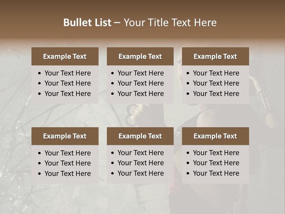 Grey Bracelet Caucasian PowerPoint Template