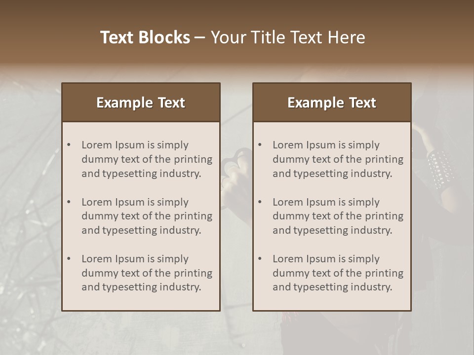 Grey Bracelet Caucasian PowerPoint Template