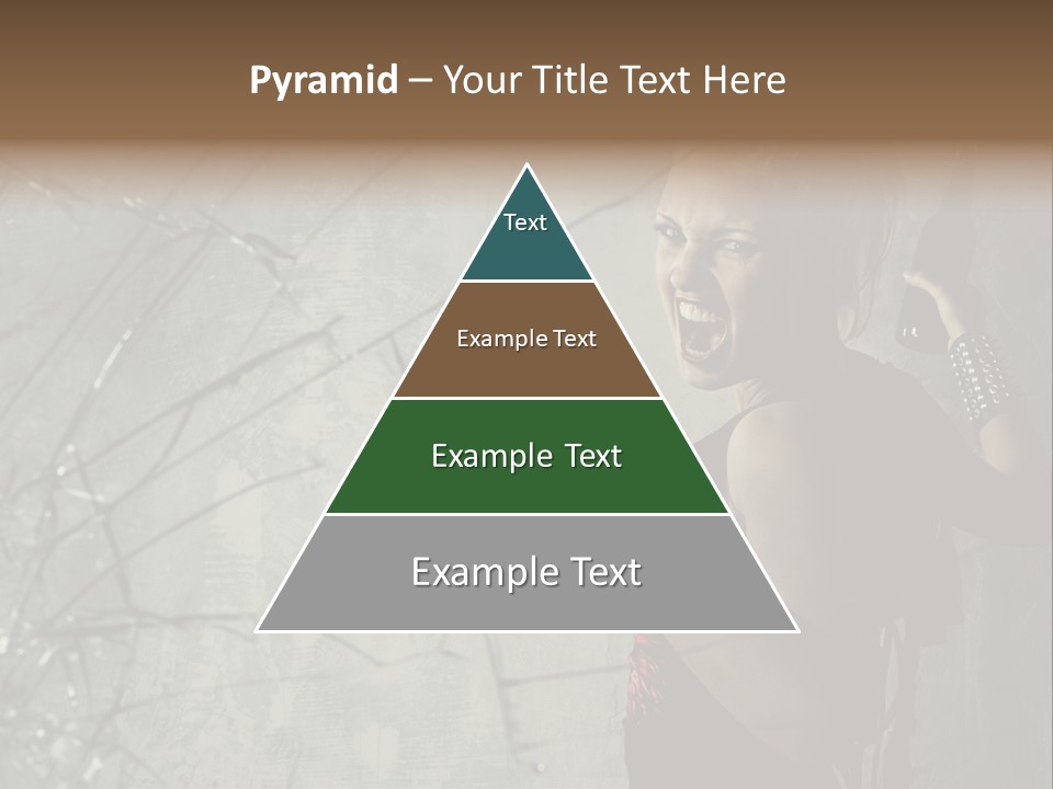 Grey Bracelet Caucasian PowerPoint Template