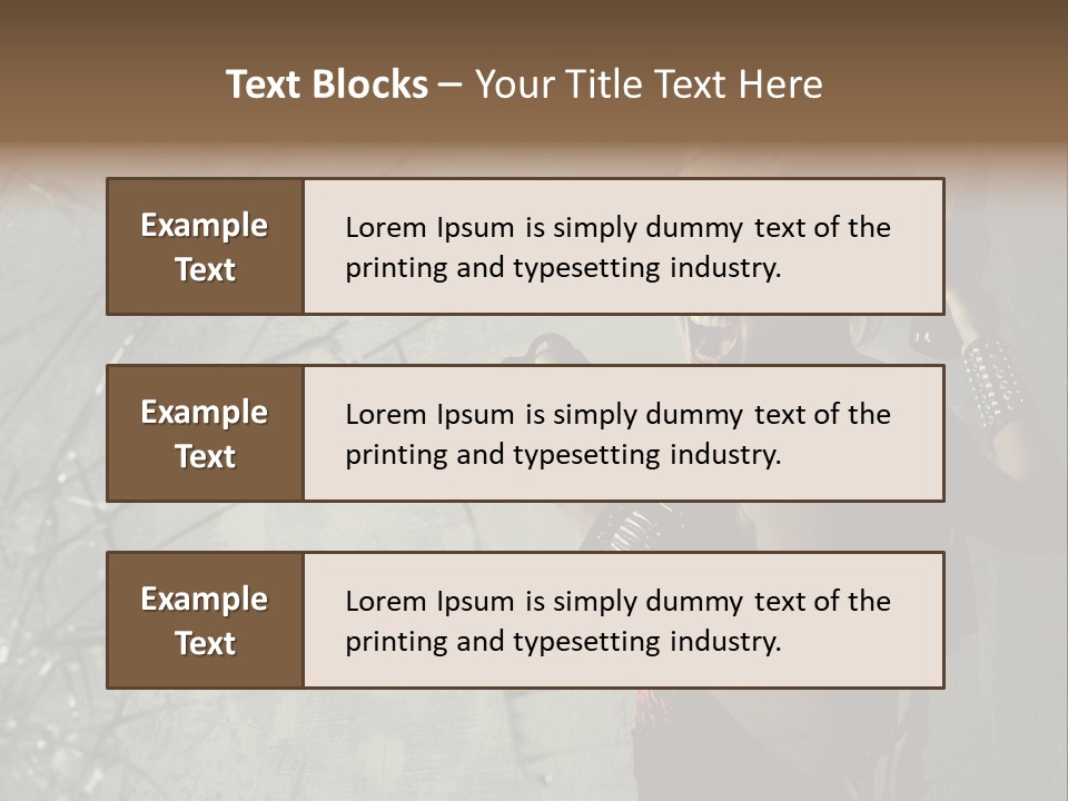 Grey Bracelet Caucasian PowerPoint Template