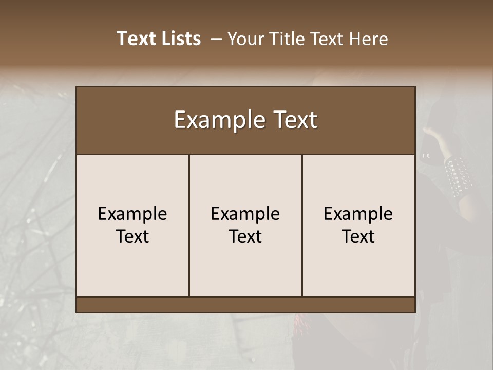 Grey Bracelet Caucasian PowerPoint Template