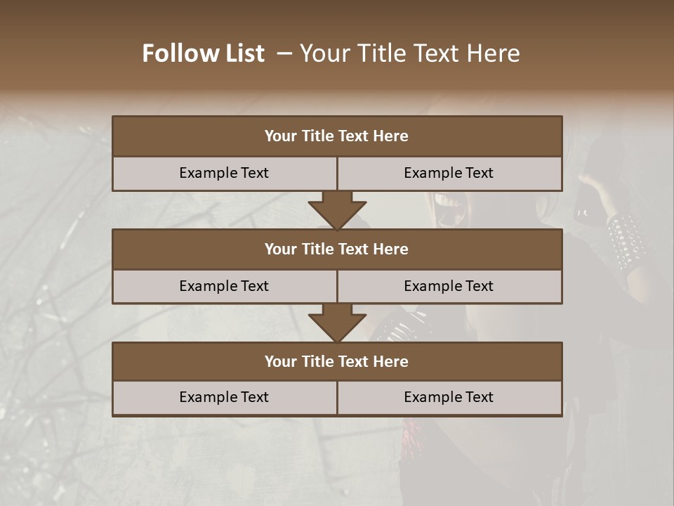 Grey Bracelet Caucasian PowerPoint Template