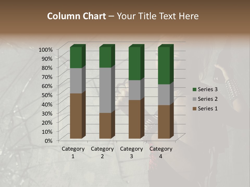 Grey Bracelet Caucasian PowerPoint Template