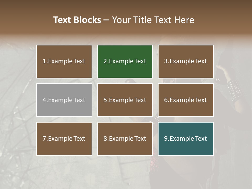 Grey Bracelet Caucasian PowerPoint Template