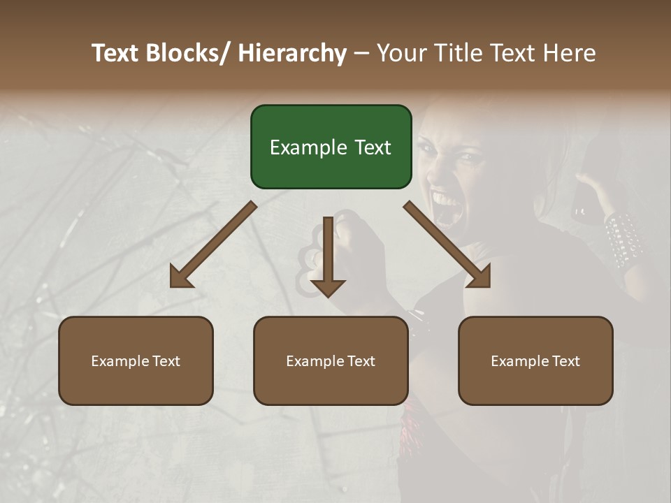 Grey Bracelet Caucasian PowerPoint Template