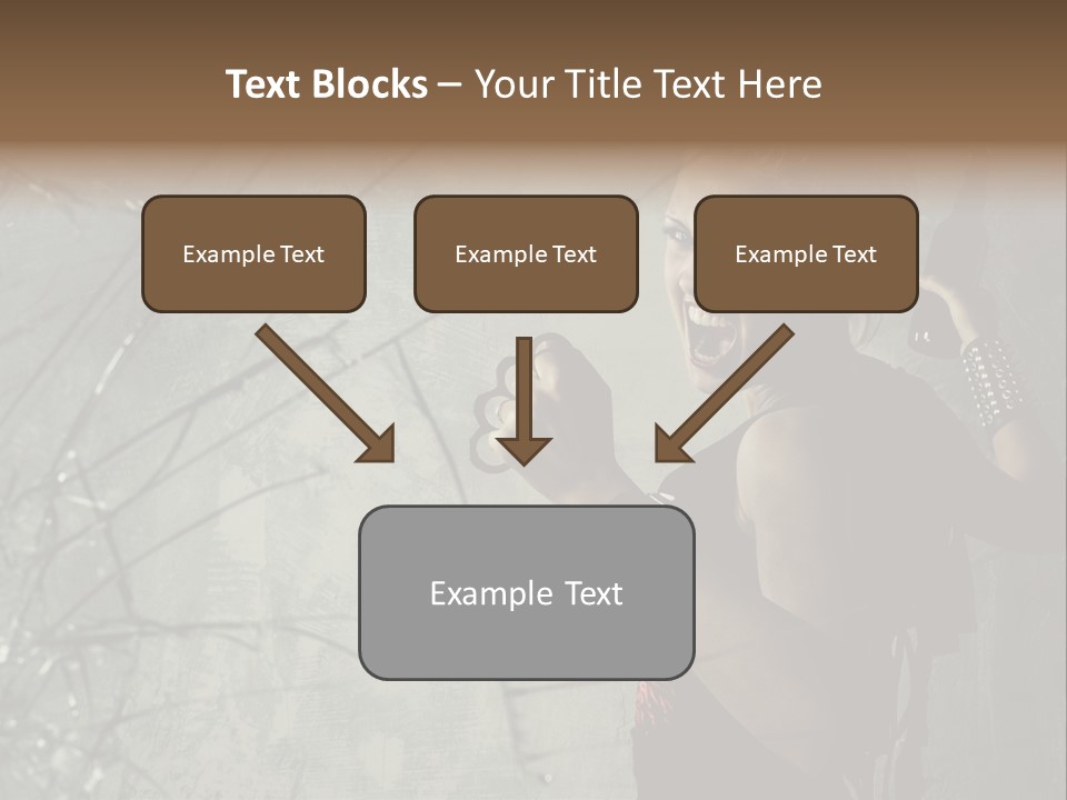 Grey Bracelet Caucasian PowerPoint Template